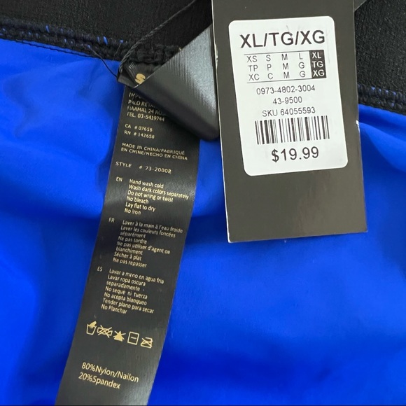 NEW Sommer Ray Color Block Bikini Bottom Blue Size XL - Picture 4 of 7